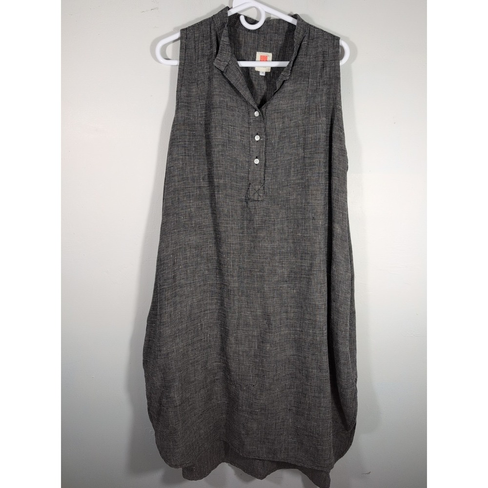SOST South Street Linen Dress Tunic in Grey Combo Size 1